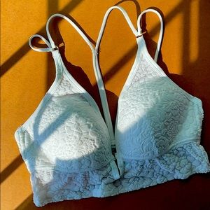 PINK White Strappy Bralette